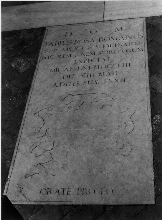 lastra tombale - ambito romano (sec. XVIII)